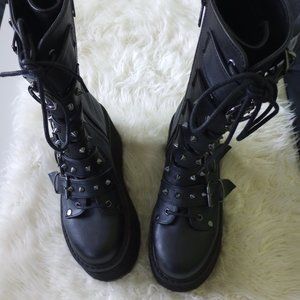 Demonia buckle boots